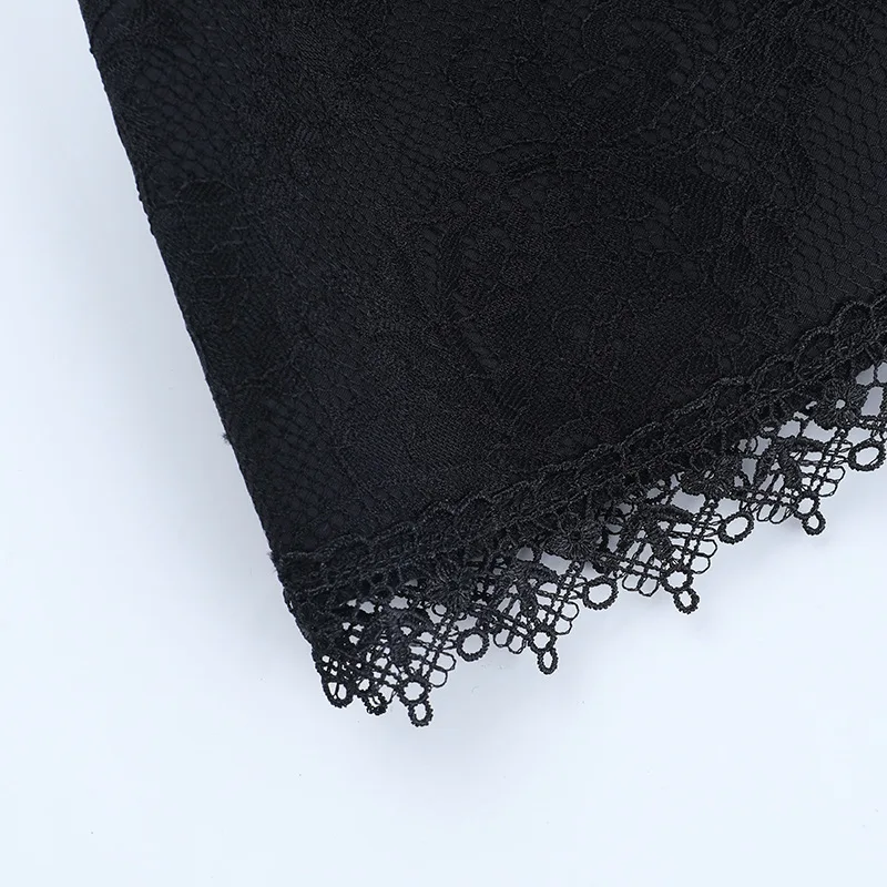 Goth Dark Fashion Girdling Waist Bandage Mini Skirts Mall Gothic Lace Patchwork Pleated Skirts for Women Teachwear Fairy Outfits