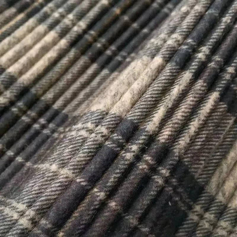 Vintage Wool Pleated Plaid Skirt Women High Waist Plus Size Long Skirt 2022 Autumn Winter Harajuku Female Party Skirt Streetwear