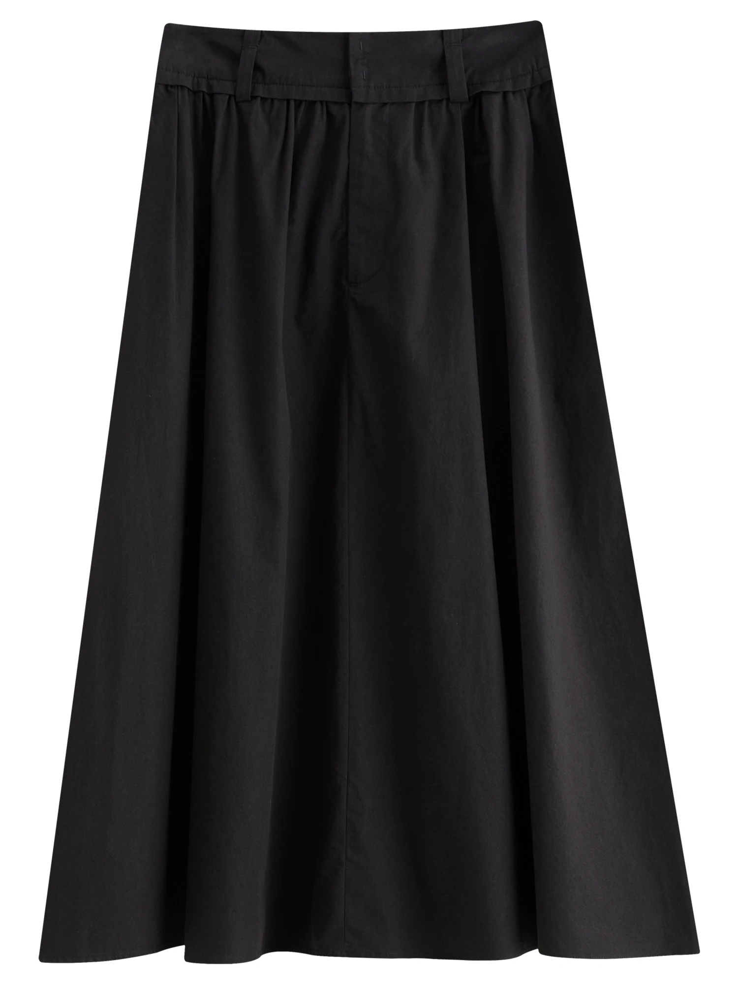 DUSHU Women's Wide Waist High Waist A-line Skirt 2025 Autumn New Arrival Casual Workwear Style Skirt for Women 25DS83134