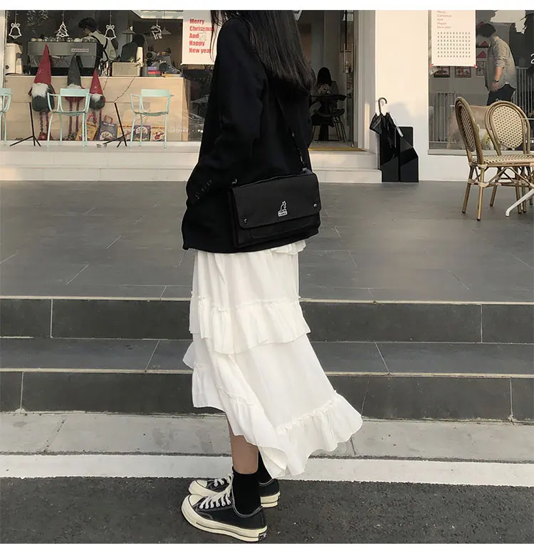 Midi Long Skirts Womens Maxi Skirt Goth Lolita Summer High Waisted Asymmetrical High Low Ruched Ruffle Skirts