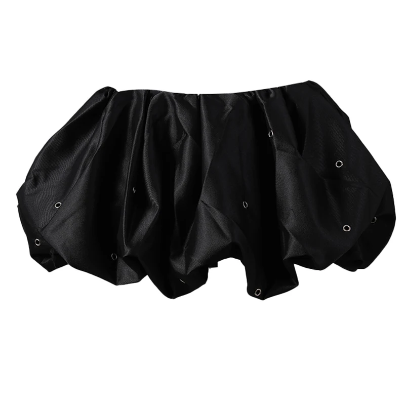 DEAT Fashion Chicken Eye Lace Up Skirt Women's Elastic High Waist Spicy Girl Fluffy Mini Skirts Summer New Tide