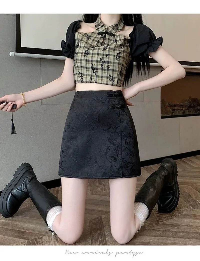 Elegant Pink White Mini Skirts for Women Fashion Bow Short Skirts Women's Summer Slim Skirts Pants Women Split High Waist Skirts