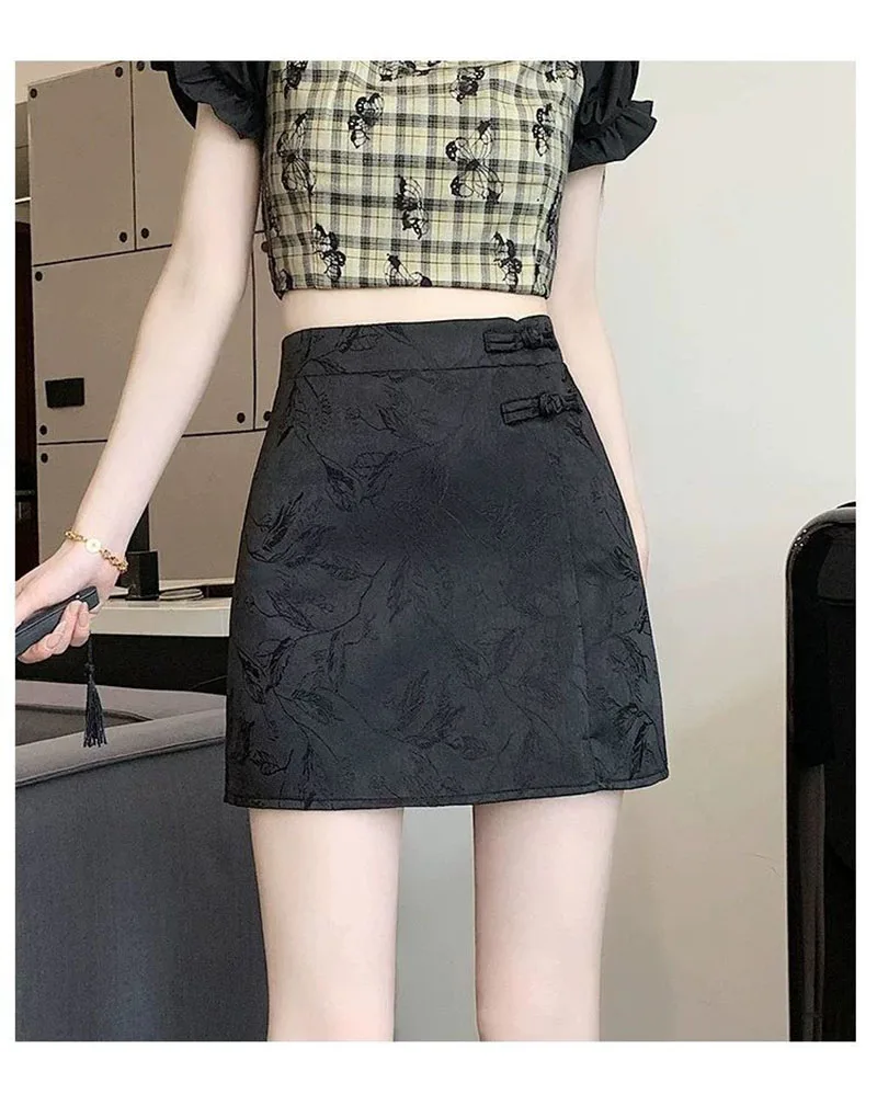 Elegant Pink White Mini Skirts for Women Fashion Bow Short Skirts Women's Summer Slim Skirts Pants Women Split High Waist Skirts