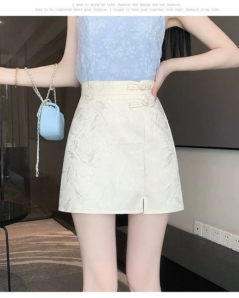 Elegant Pink White Mini Skirts for Women Fashion Bow Short Skirts Women's Summer Slim Skirts Pants Women Split High Waist Skirts