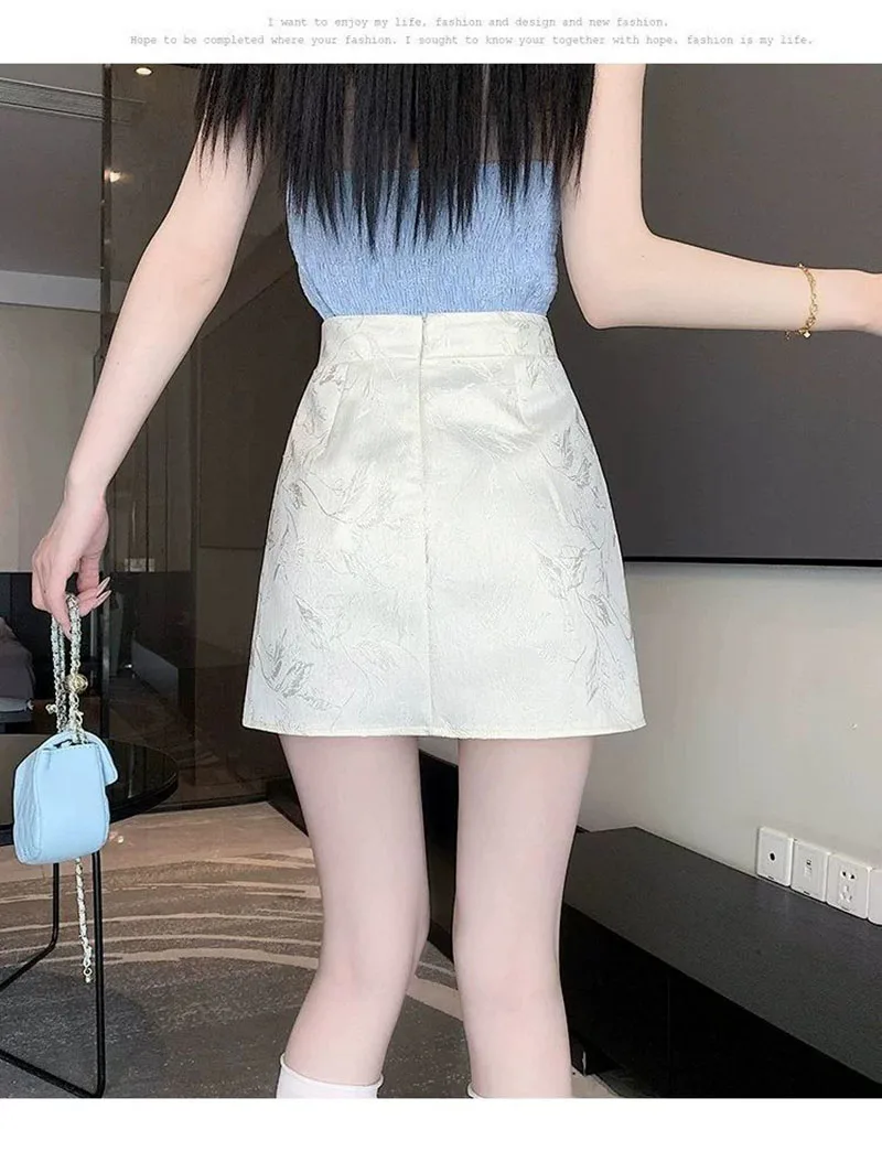 Elegant Pink White Mini Skirts for Women Fashion Bow Short Skirts Women's Summer Slim Skirts Pants Women Split High Waist Skirts