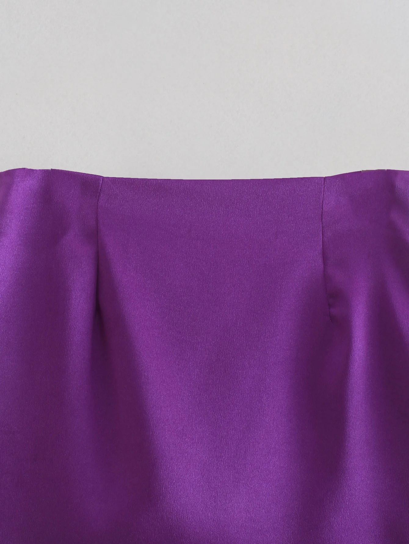 Willshela Women Fashion Purple Satin Mini Skirt High-waist Side Zipper Chic Lady Woman INS style Soft Short skirts