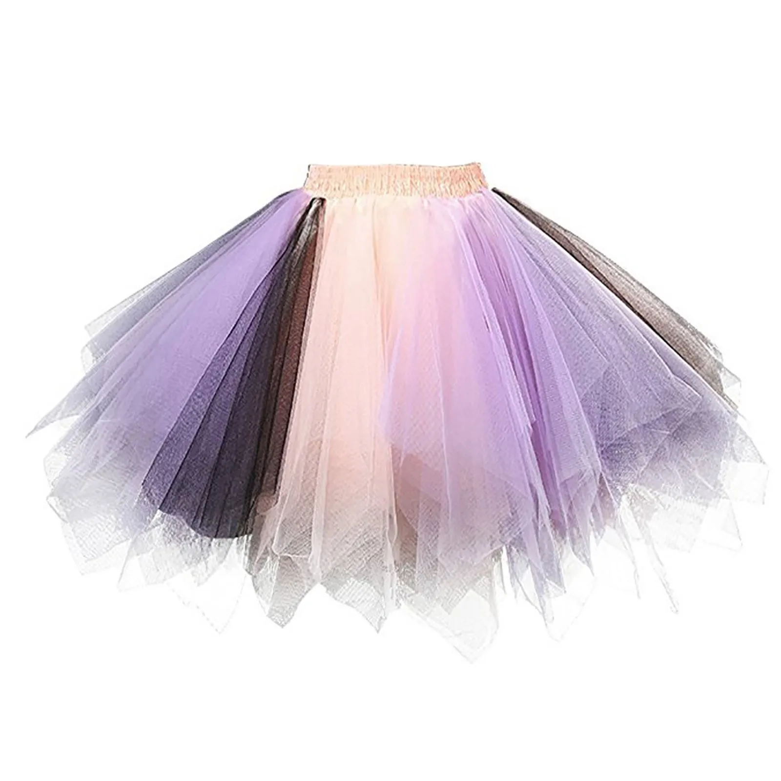 Women Tutu Skirt Fashion Rave Party Carnival Summer High Waist Mesh Skirts Pleated Mini Skirt Sexy Layered Club Short Pettiskirt