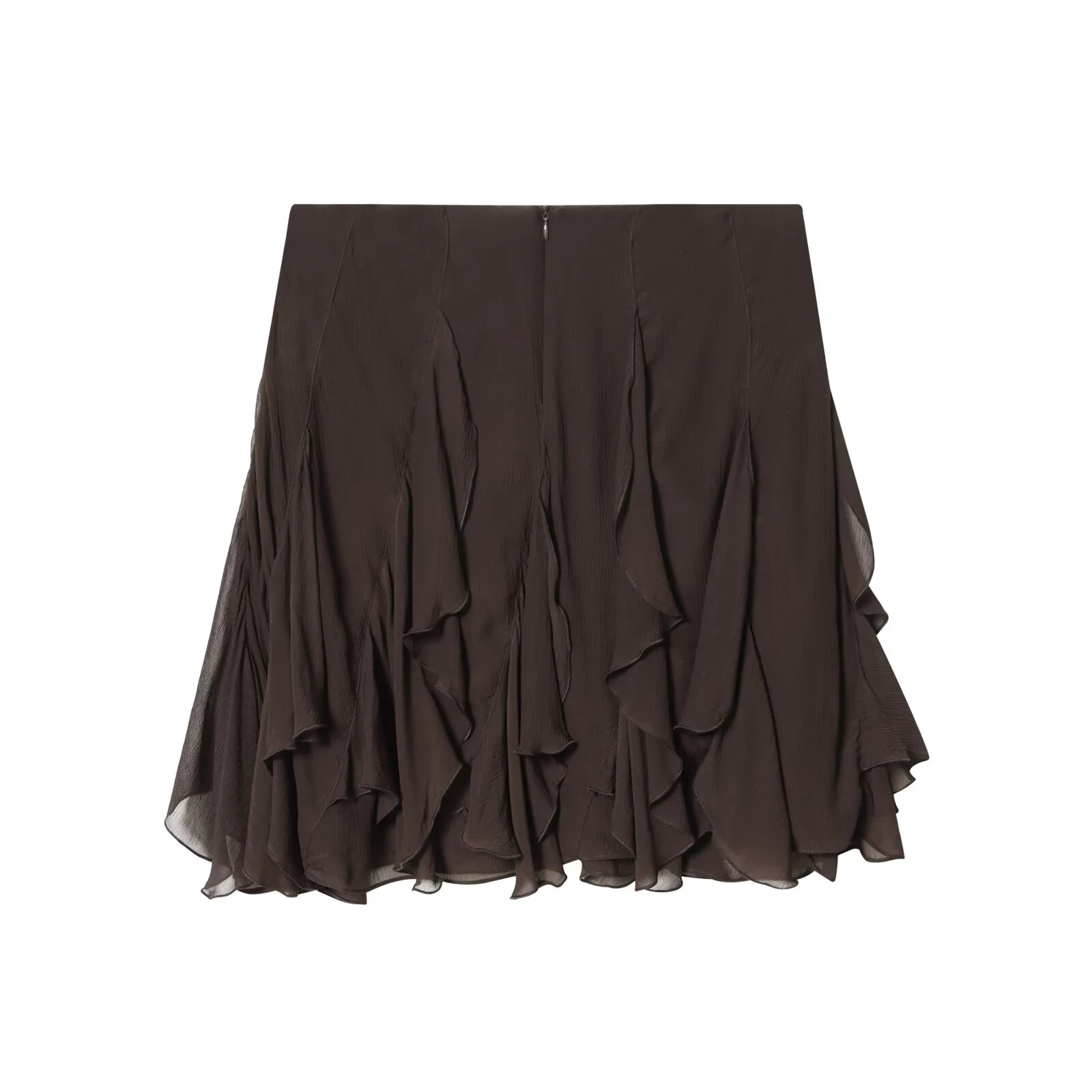 European and American style spring new women's clothing design asymmetrical ruffle edge skirt
