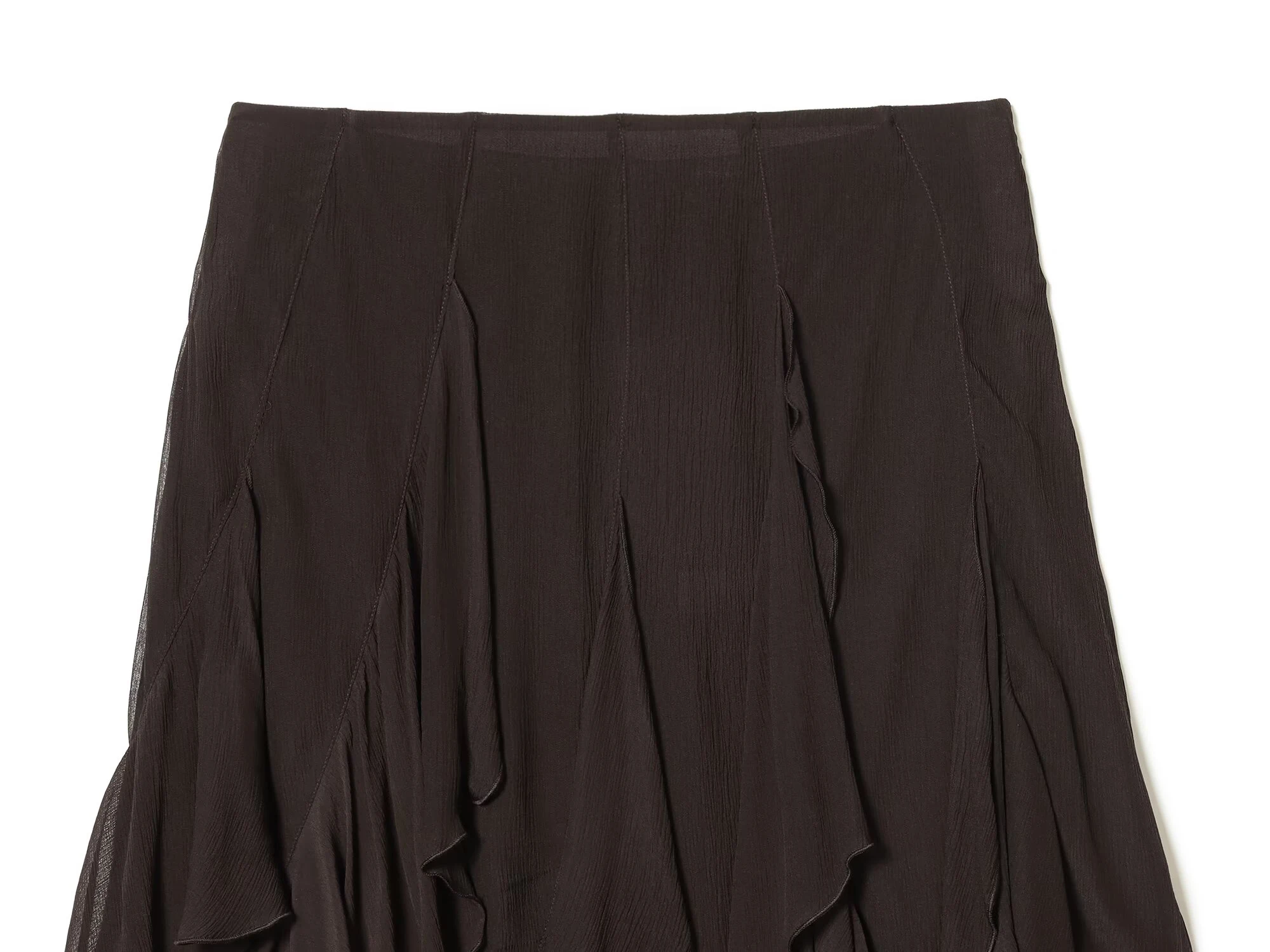 European and American style spring new women's clothing design asymmetrical ruffle edge skirt