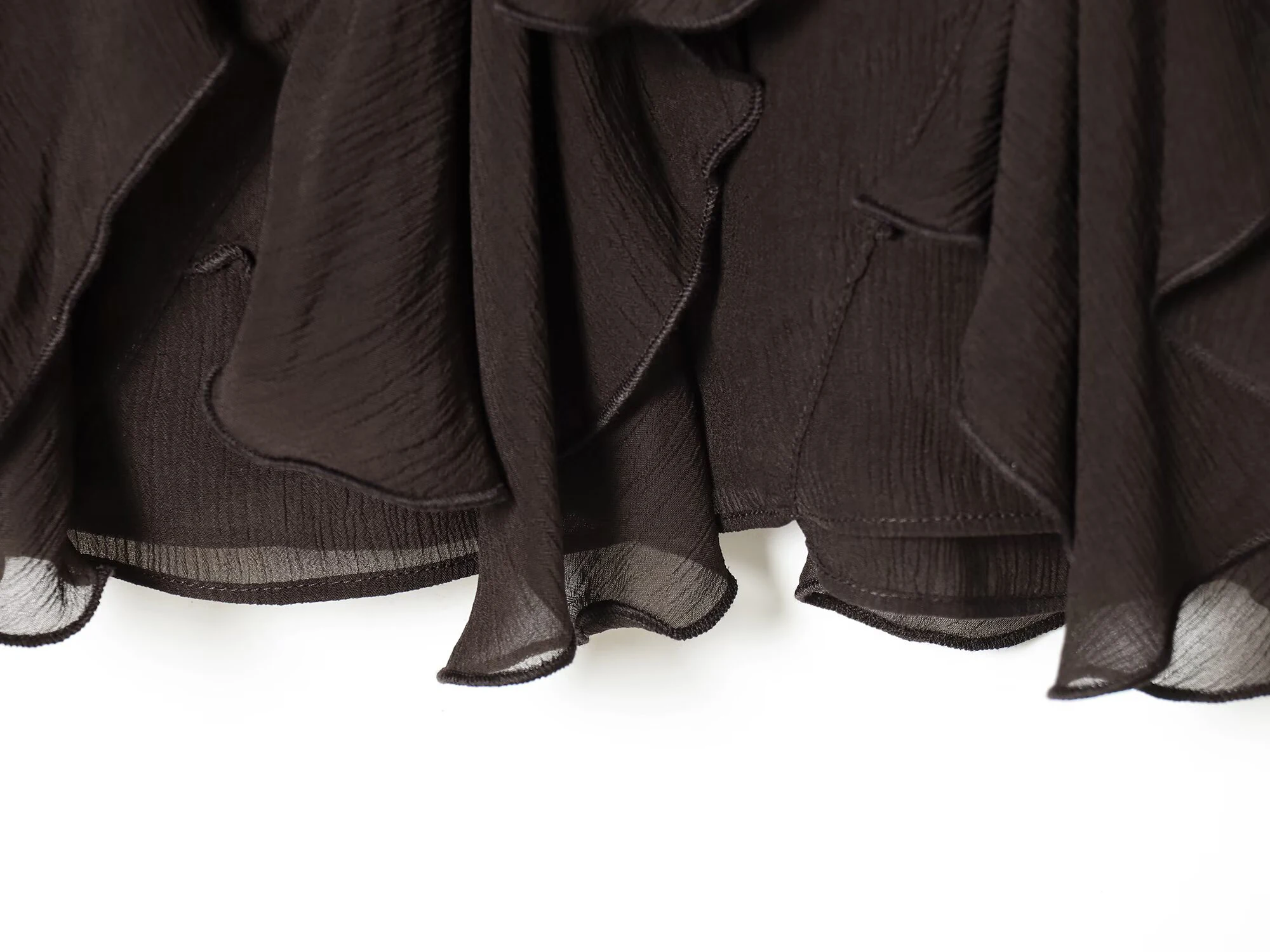 European and American style spring new women's clothing design asymmetrical ruffle edge skirt
