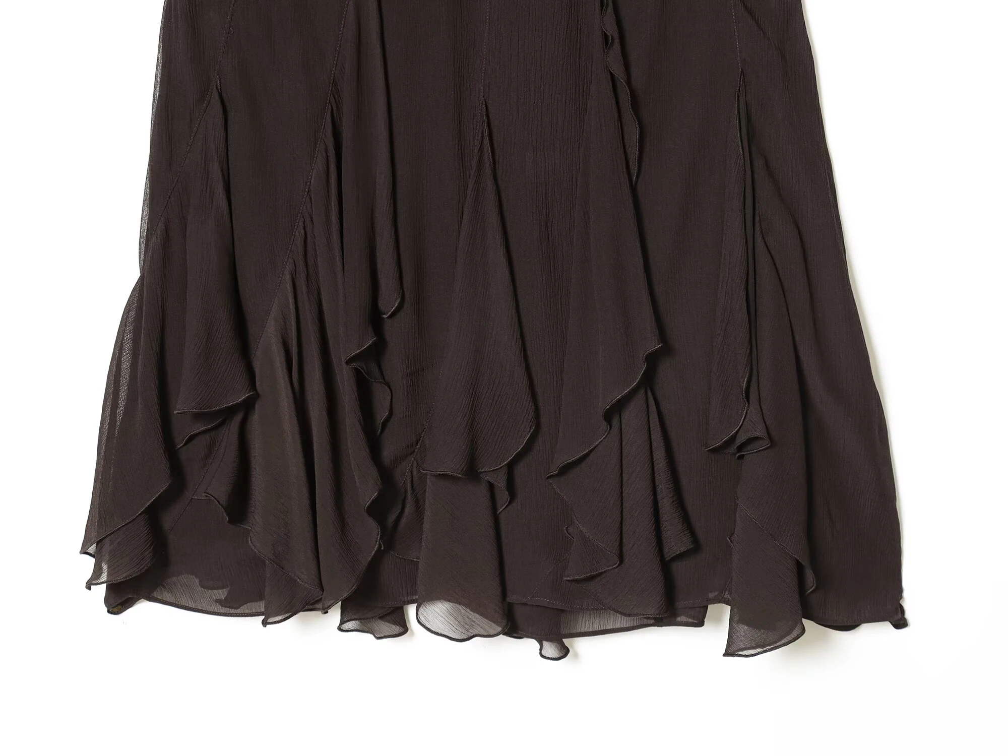 European and American style spring new women's clothing design asymmetrical ruffle edge skirt