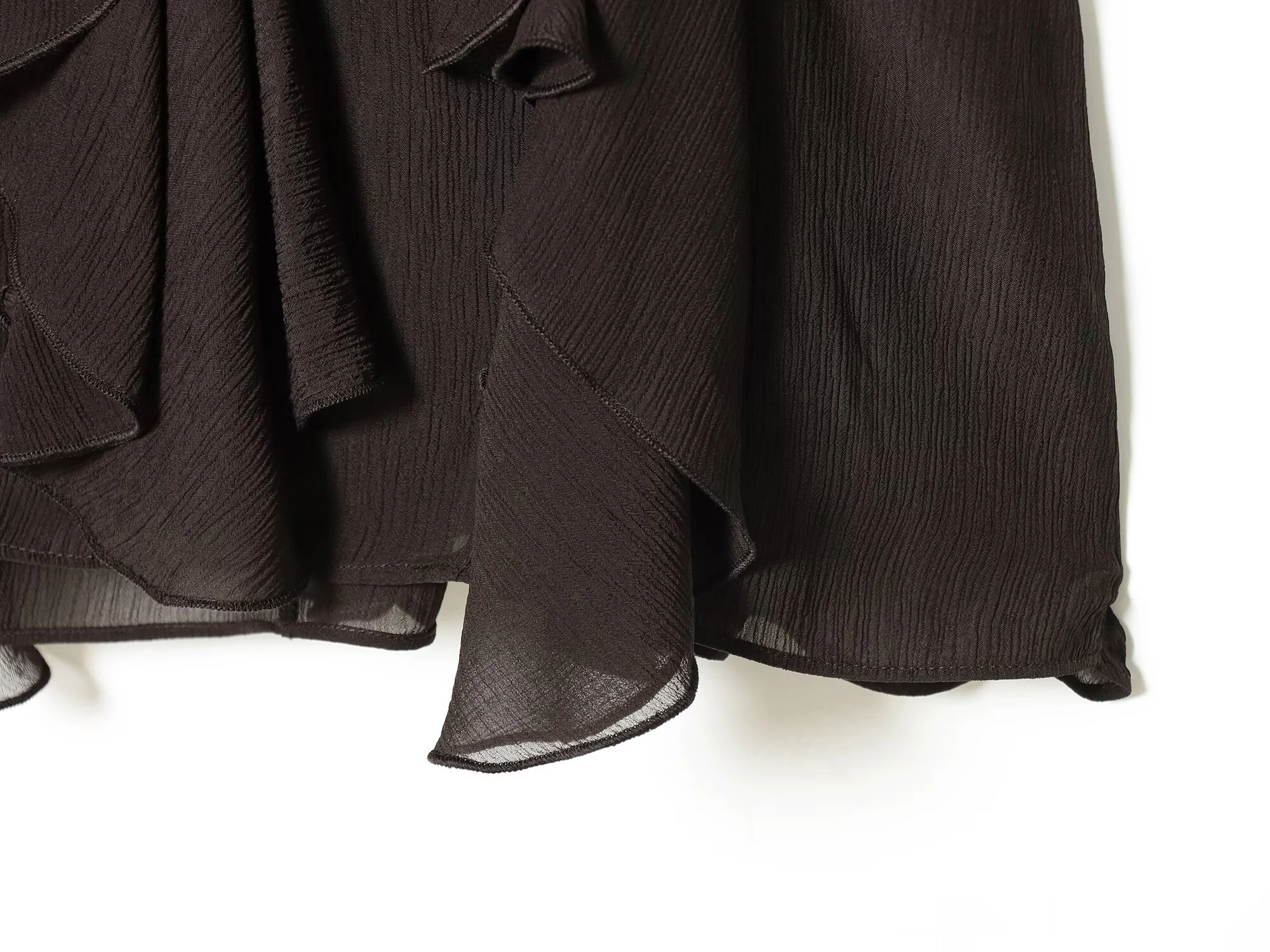 European and American style spring new women's clothing design asymmetrical ruffle edge skirt