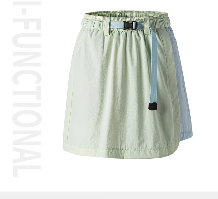 Women's UPF2000+ UV Protection Skort High Waist Hiking Skirt Shorts Quick Dry Cooling Summer Tennis Sports Skirt with Pouch