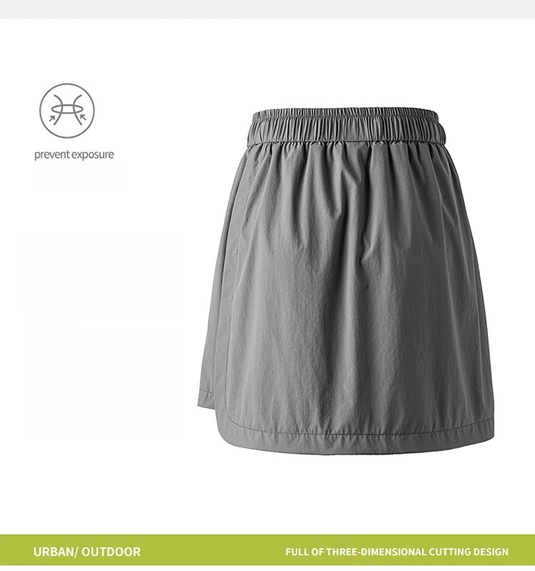 Women's UPF2000+ UV Protection Skort High Waist Hiking Skirt Shorts Quick Dry Cooling Summer Tennis Sports Skirt with Pouch