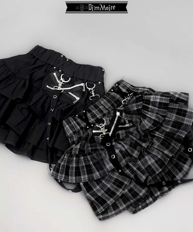 Mini Tie Up Skirt Japanese Harajuku College Style Elastic Waist Subculture Y2k Skirts Girl Autumn New Ruffled Cake Pleated Skirt