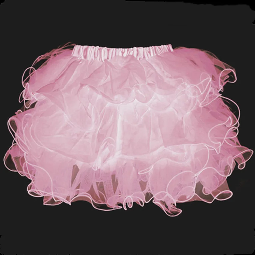 6Colors Extra Fluffy Teenage Girl Adult Women Pettiskirt Pleated Tutu Skirt Candy Color Party Dance Bubble Skirt Christmas Gifts