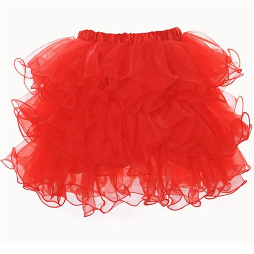 6Colors Extra Fluffy Teenage Girl Adult Women Pettiskirt Pleated Tutu Skirt Candy Color Party Dance Bubble Skirt Christmas Gifts