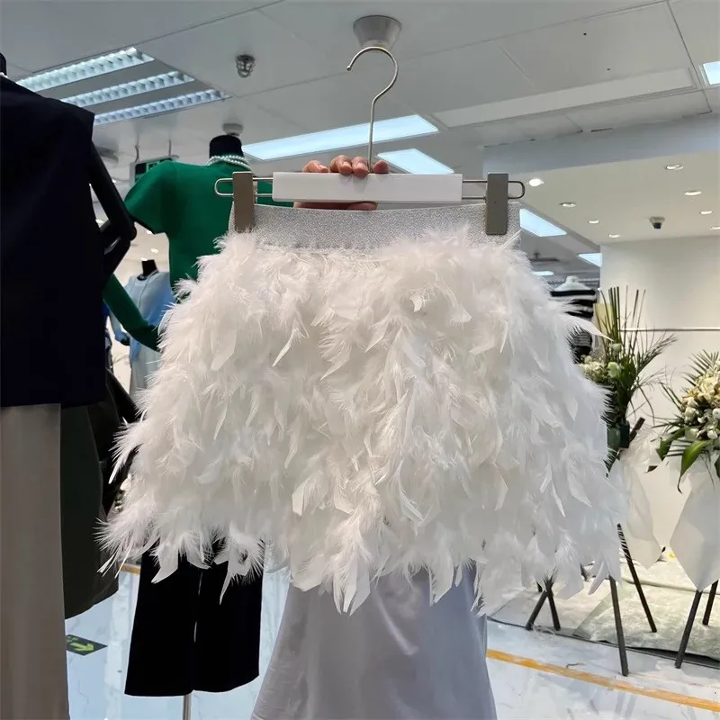Party Princess Feather Puffy Skirt for Women