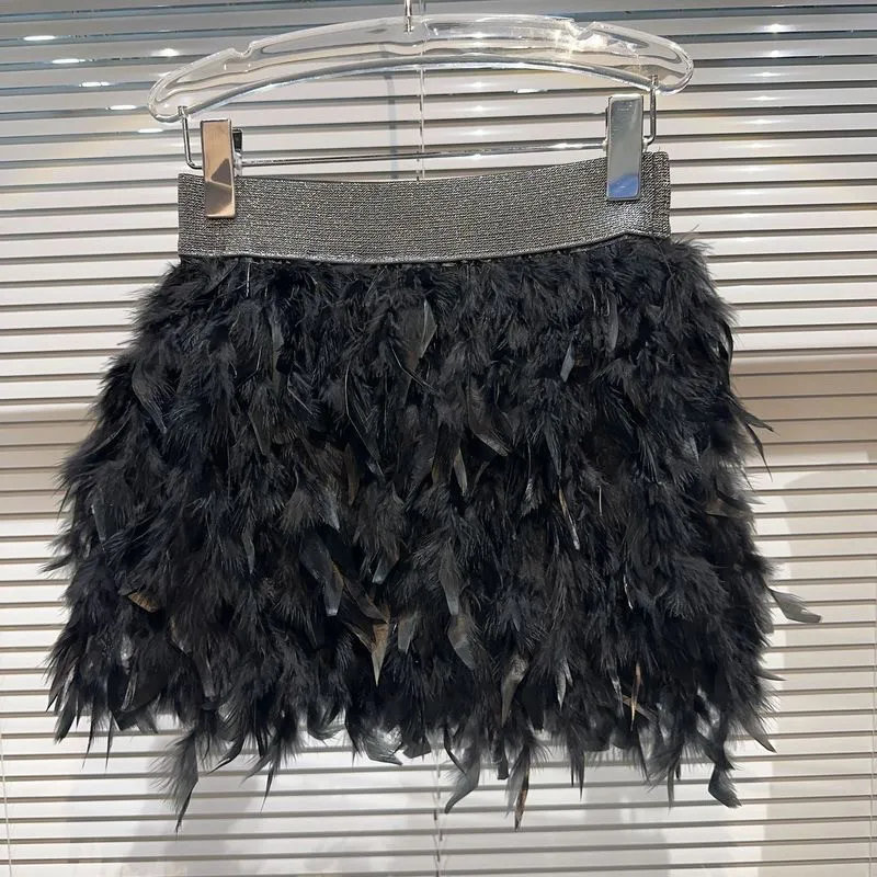 Party Princess Feather Puffy Skirt for Women