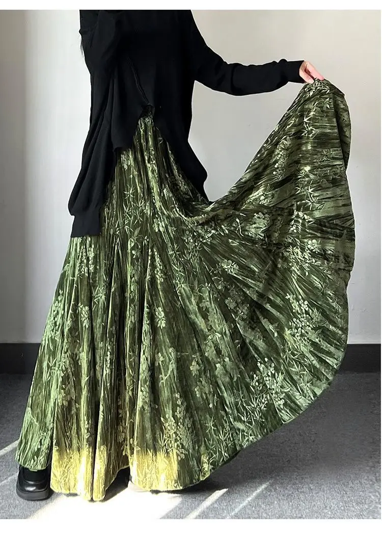 Skirts Women Mid Length Skirt A Line Slim Fit Pleated High Waist Sexy Elegant Splice Y2k Streetwear Work Regular 2026 Spring
