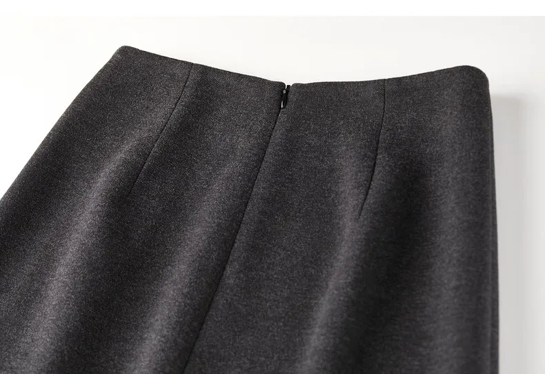 SENTUBILA Women's A-Line Skirt 2026 Winter High Waist Asymmetric Single-Side Pleated Design Minimalist Commuter Skirt 154QP4000