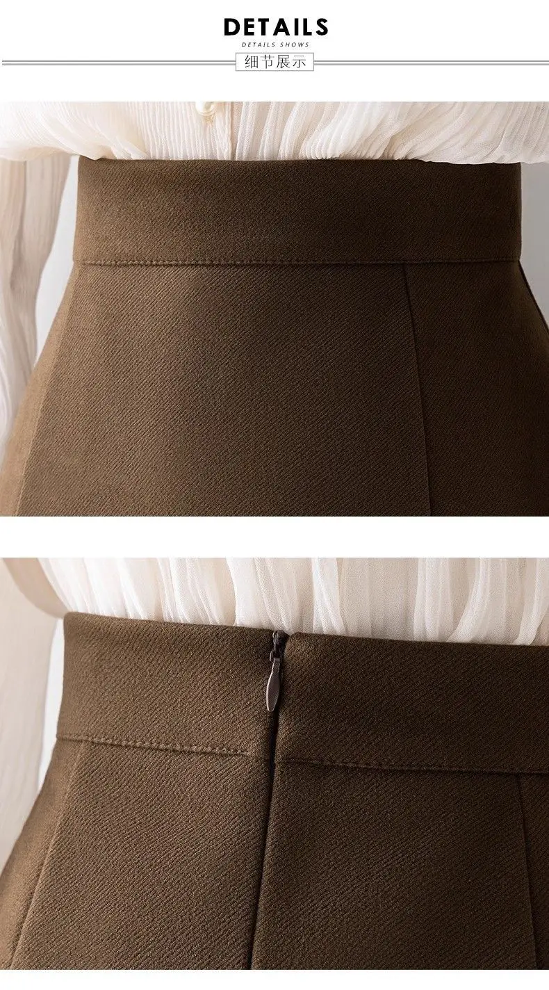 Women Elegant Casual Office Skirt 2025 Spring Autumn High Waist Mermaid Mid Length Bodycon Korean Style Long Skirt