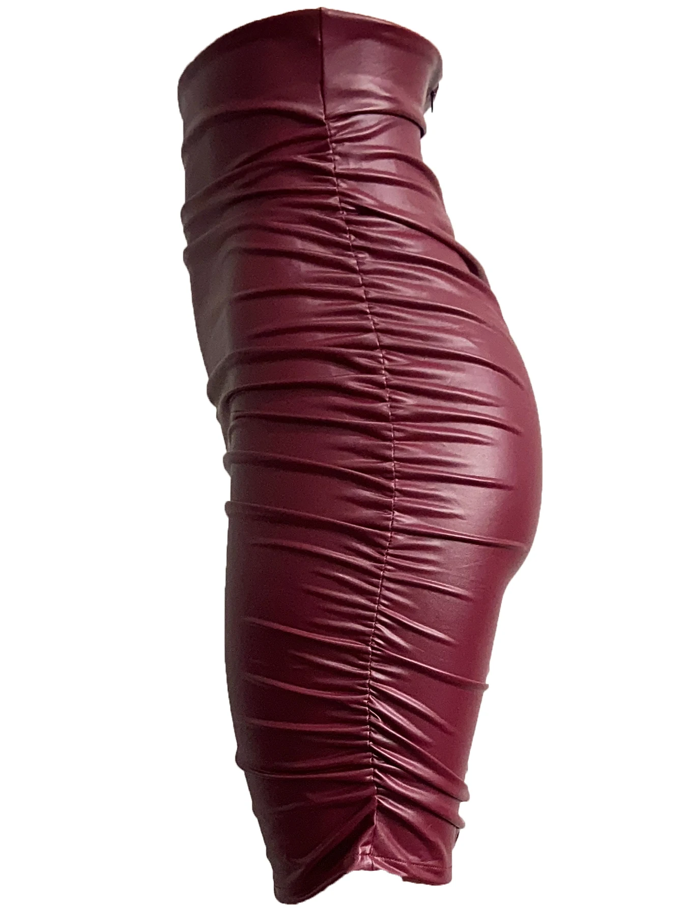 Women Sexy PU Skirt Lady Skinny HighWaist Black Faux Leather Short Skirt