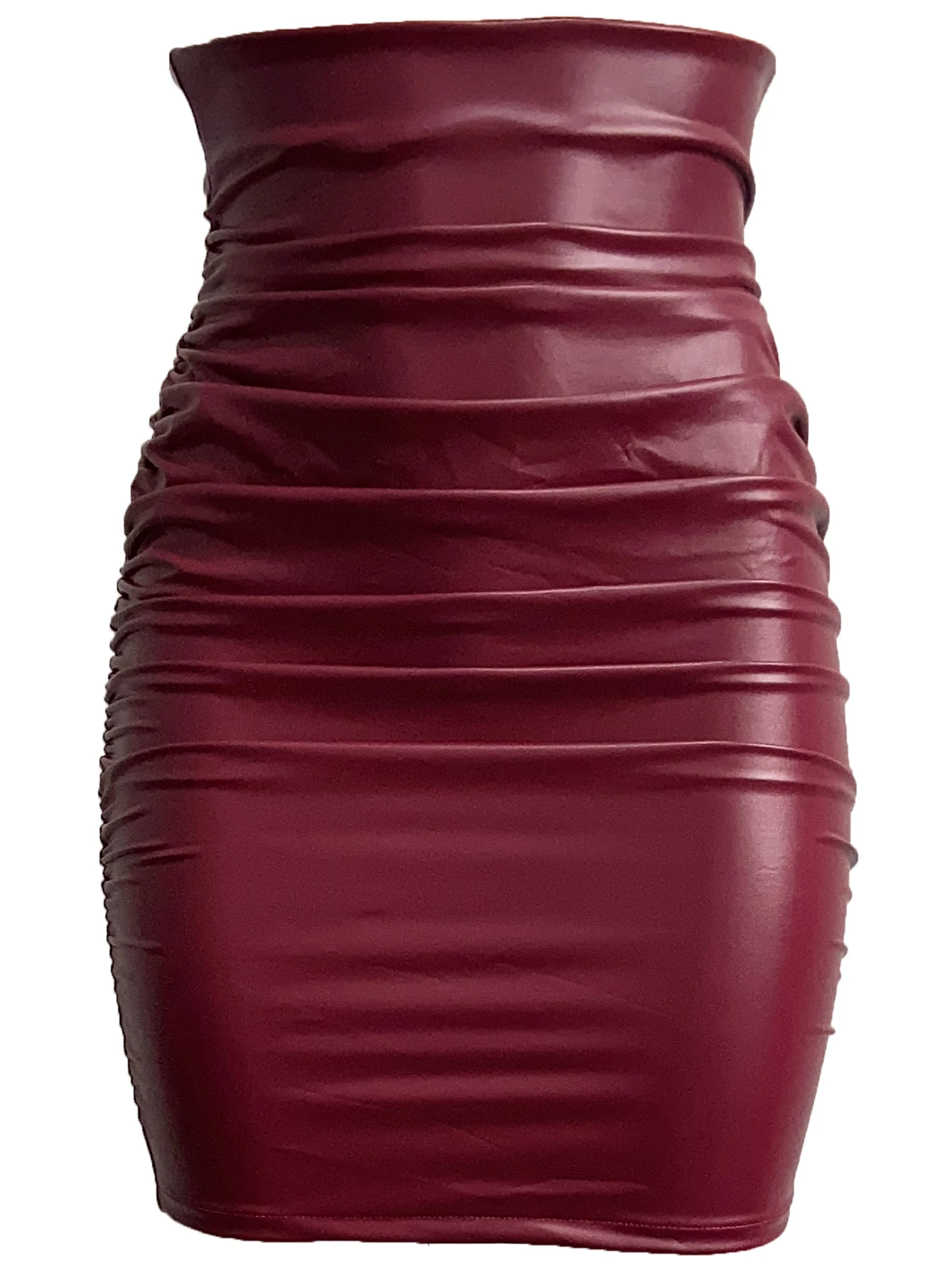 Women Sexy PU Skirt Lady Skinny HighWaist Black Faux Leather Short Skirt