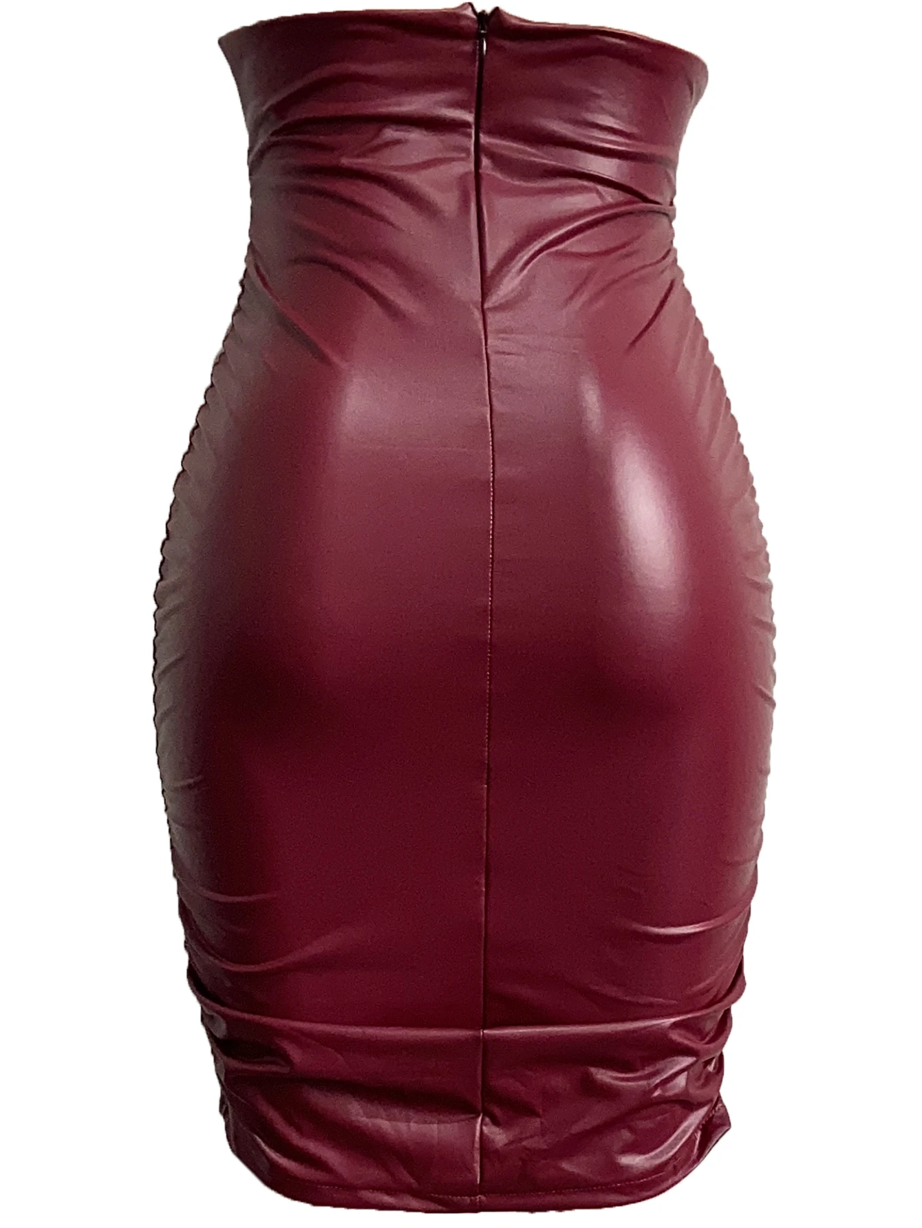 Women Sexy PU Skirt Lady Skinny HighWaist Black Faux Leather Short Skirt