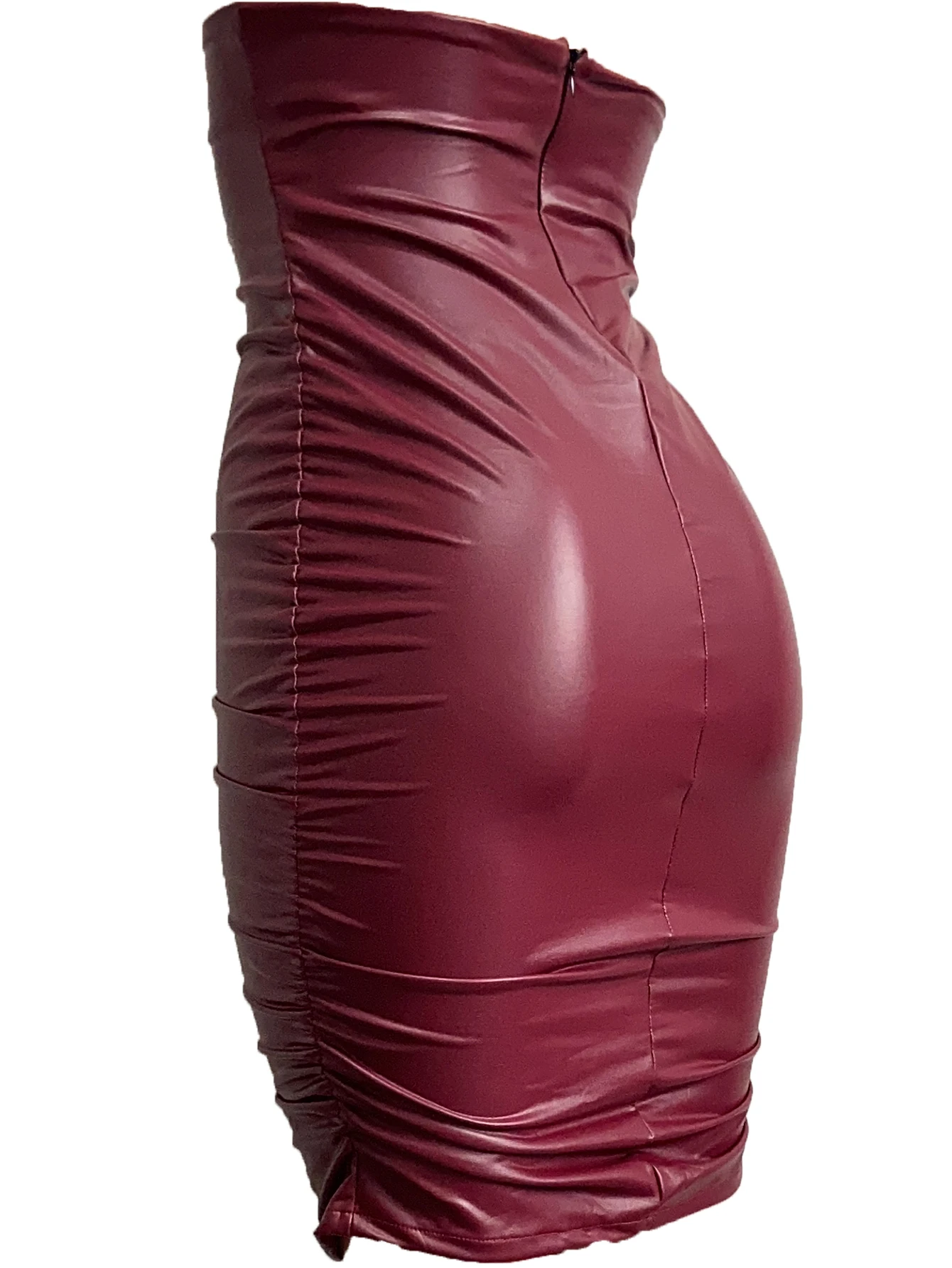 Women Sexy PU Skirt Lady Skinny HighWaist Black Faux Leather Short Skirt