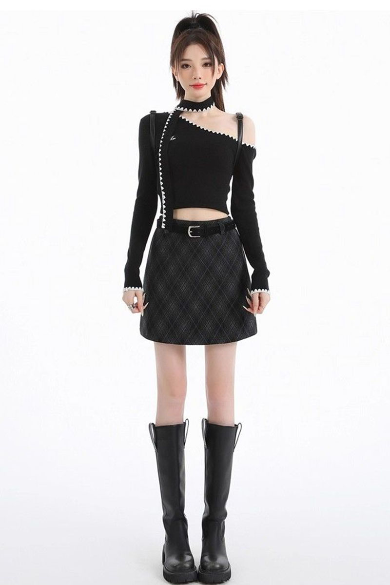 Vintage Argyle Plaid Skirt for Women 2026 Autumn Winter New High Waist Woolen Checkered Skirt Woman Korean Chic Bodycon Skirts