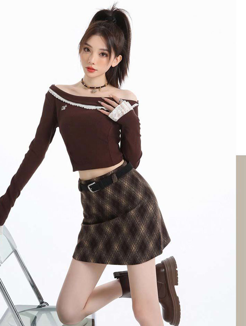 Vintage Argyle Plaid Skirt for Women 2026 Autumn Winter New High Waist Woolen Checkered Skirt Woman Korean Chic Bodycon Skirts
