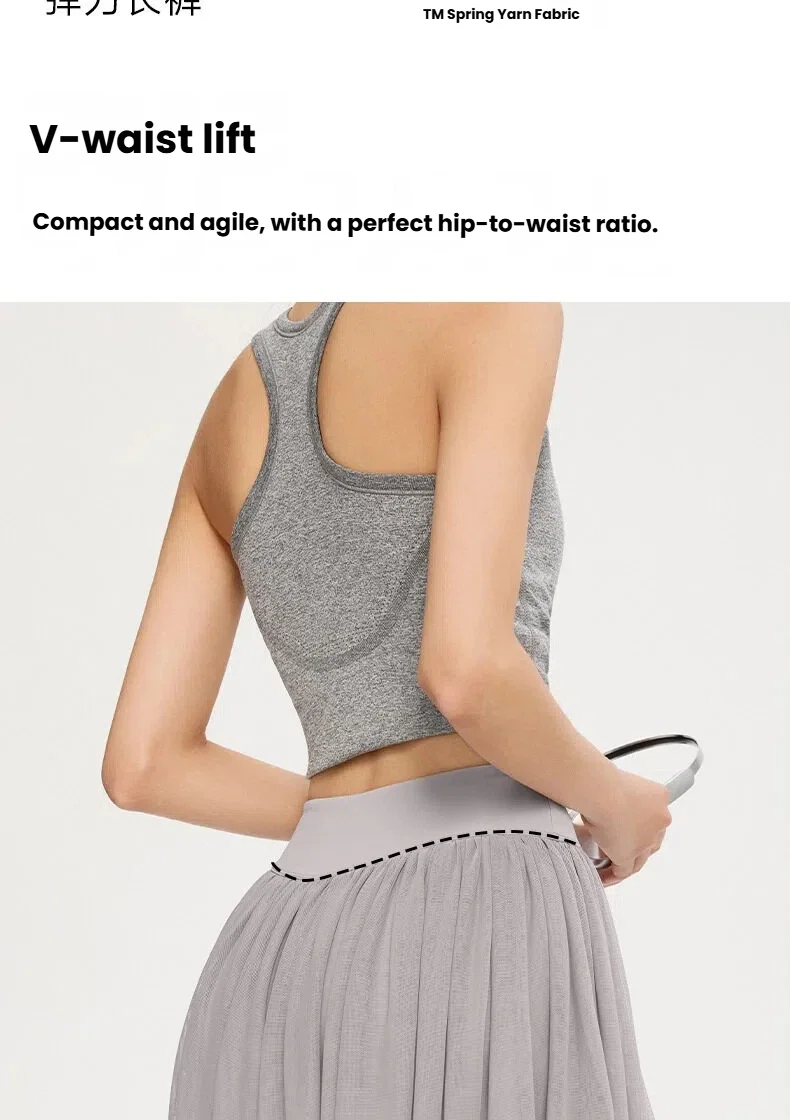 High Waist Tennis Skirt Pants Tummy Control Pleated Skirts Women Summer Yoga Gym Casual Mesh Layered Skirt Woman Clothing