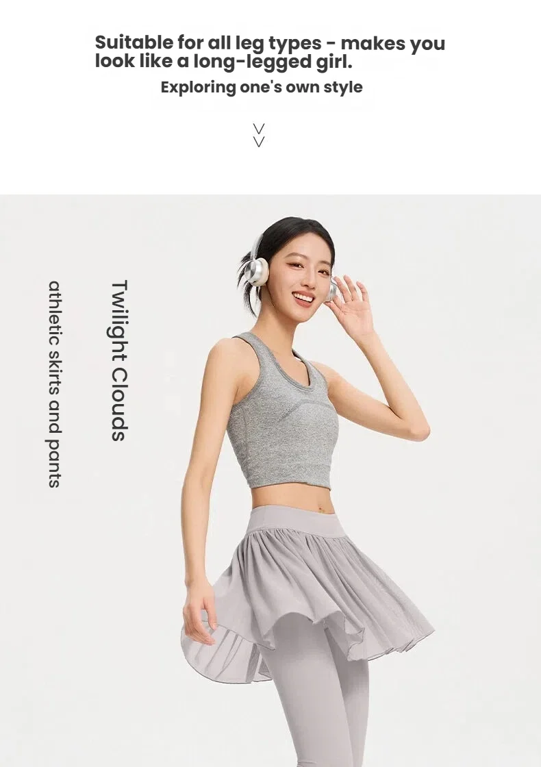 High Waist Tennis Skirt Pants Tummy Control Pleated Skirts Women Summer Yoga Gym Casual Mesh Layered Skirt Woman Clothing