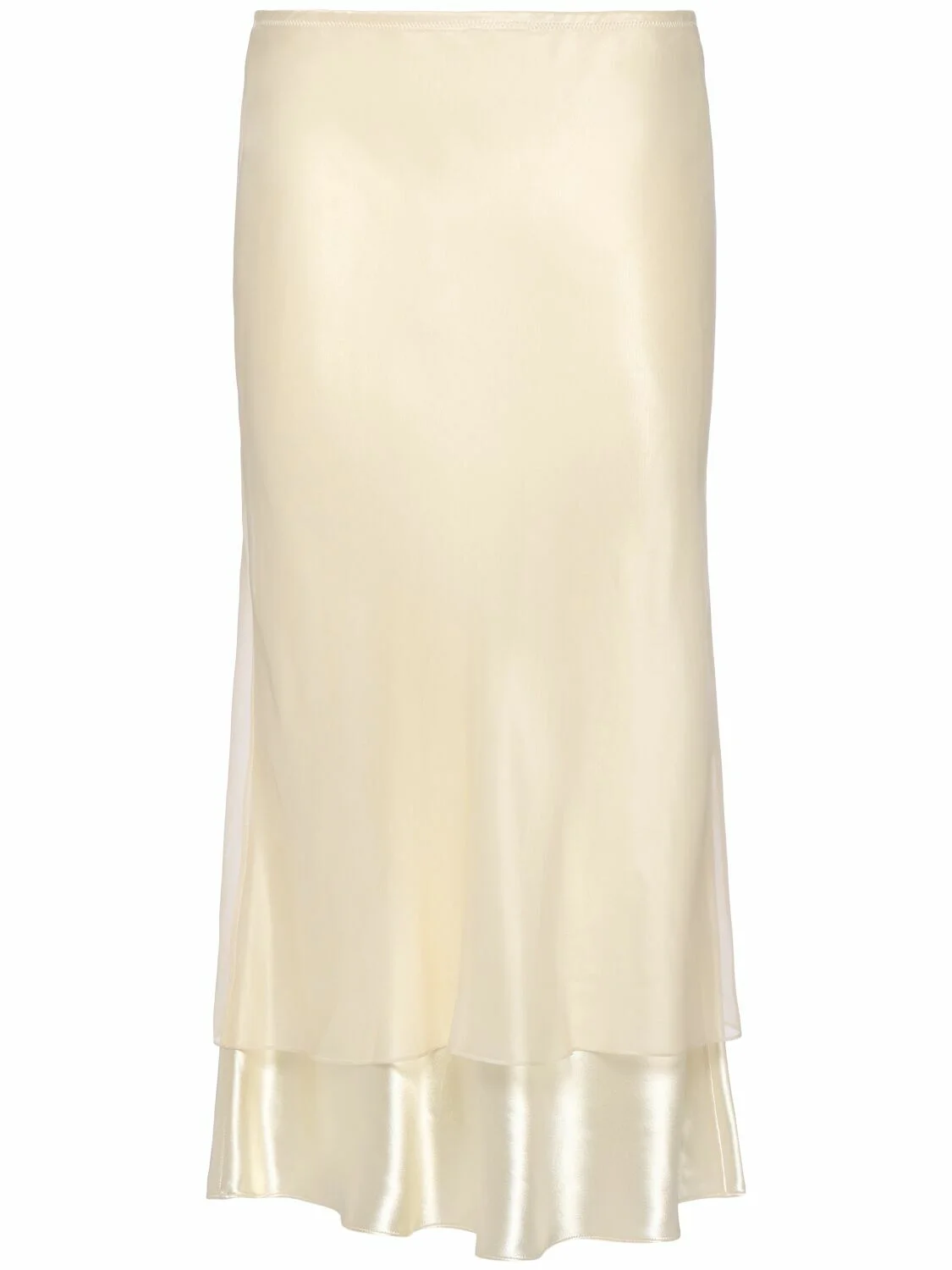 Trendix Gold Satin Midi Skirt For Women Street High Waist Patchwork Mesh Long Skirt Femme 2025 Winter Party Club Sexy Slim Skirt
