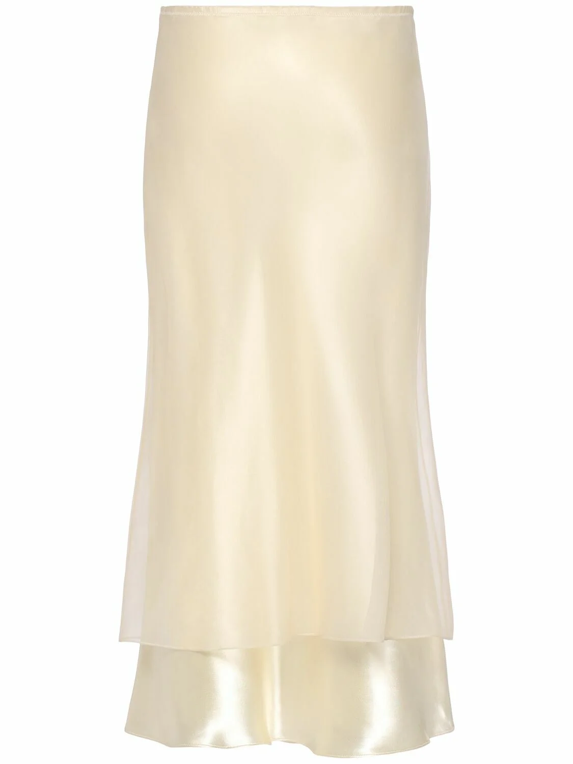 Trendix Gold Satin Midi Skirt For Women Street High Waist Patchwork Mesh Long Skirt Femme 2025 Winter Party Club Sexy Slim Skirt