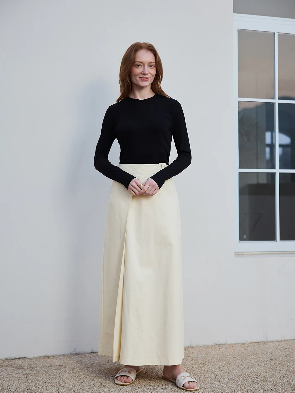 AP SS26 Women Elegant Buckle Skirt Fashion