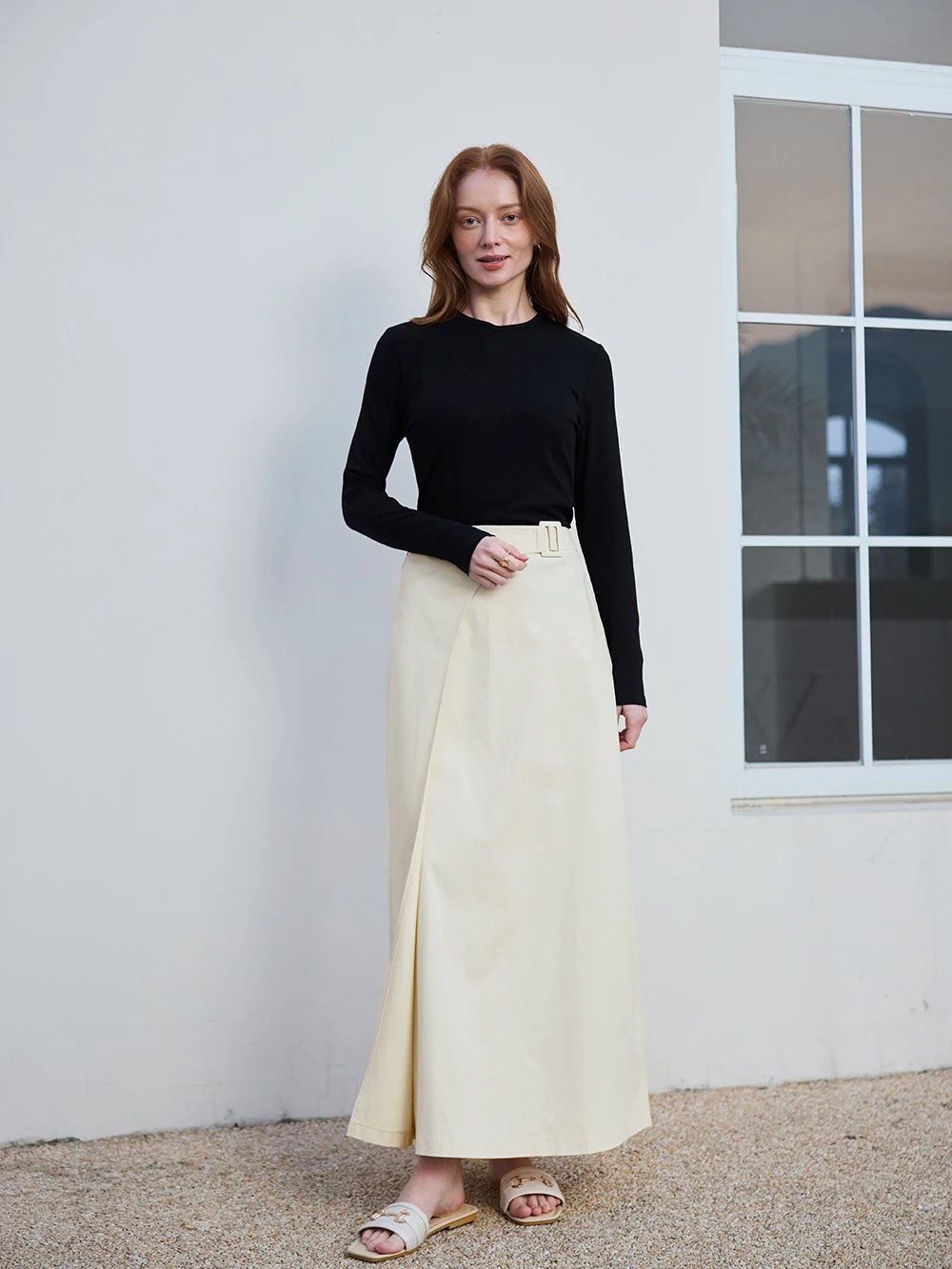 AP SS26 Women Elegant Buckle Skirt Fashion