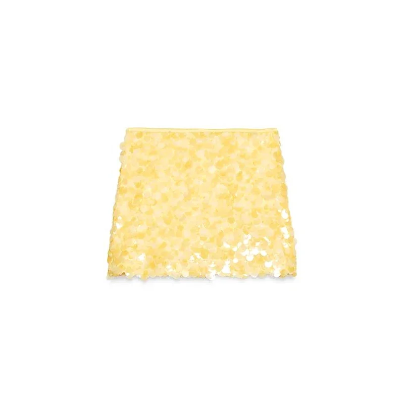 Sexy Sequin Mini Skirts Women Slim High Street Fashion Chic Shiny Skirt Female 2026 Spring Summer New Beach Holiday Skirts Lady
