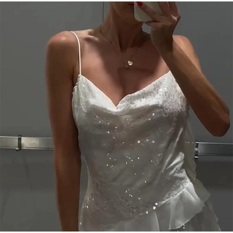 Sexy Sequin Mini Skirts Women Slim High Street Fashion Chic Shiny Skirt Female 2026 Spring Summer New Beach Holiday Skirts Lady