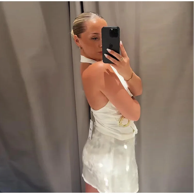 Sexy Sequin Mini Skirts Women Slim High Street Fashion Chic Shiny Skirt Female 2026 Spring Summer New Beach Holiday Skirts Lady