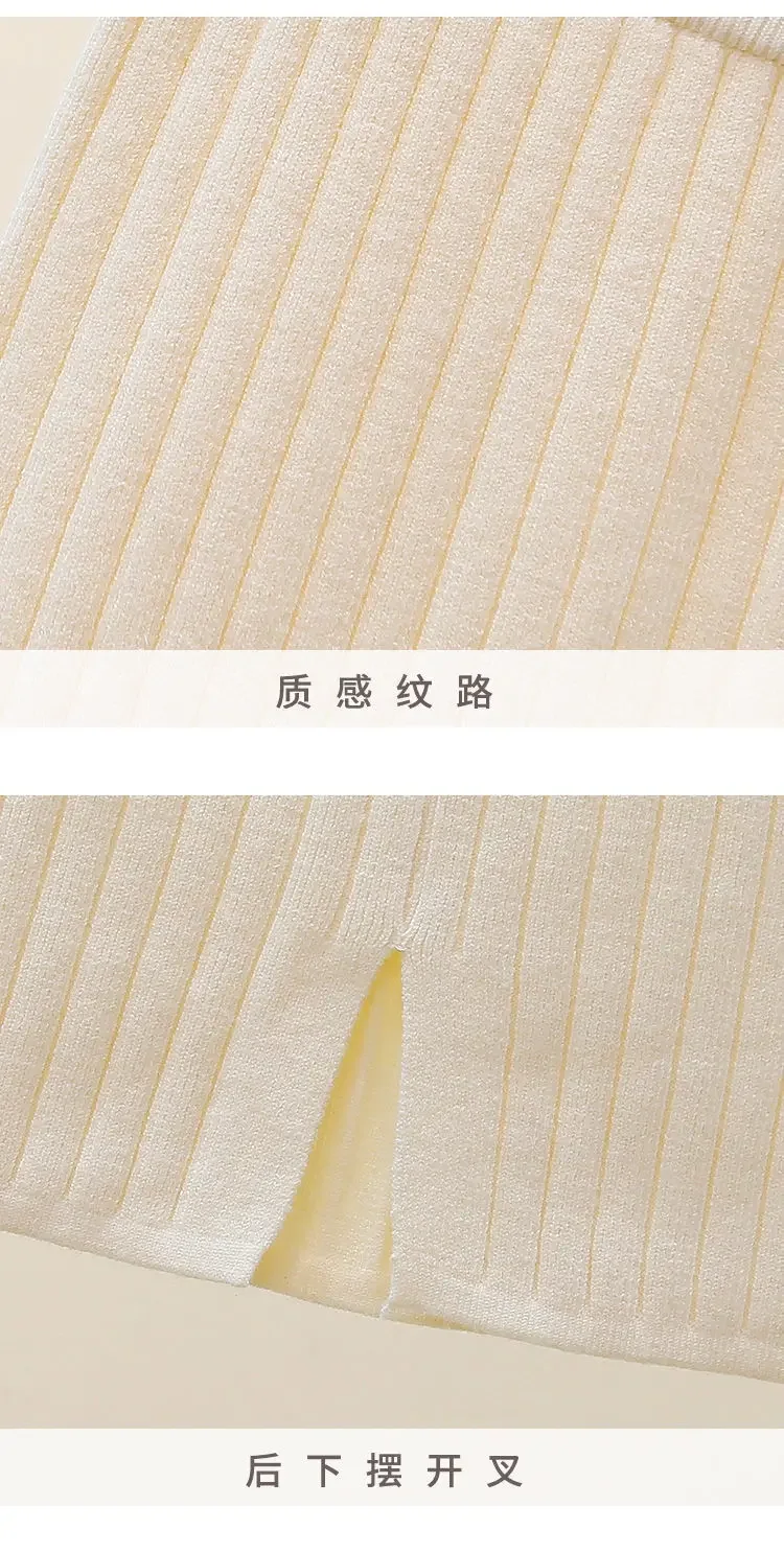 2026 New Korean Fashion Knitted Skirts Women Casual Elegant High Waisted Elastic Office Lady Skirts Solid Mini Skirt