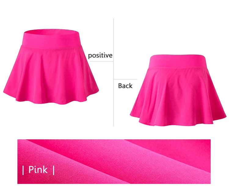 2020 Sports Tennis Skorts Fitness Short Skirt Badminton breathable Quick drying Women Sport Anti Exposure Tennis Skirt