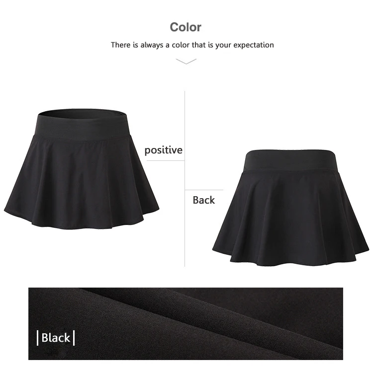 2020 Sports Tennis Skorts Fitness Short Skirt Badminton breathable Quick drying Women Sport Anti Exposure Tennis Skirt