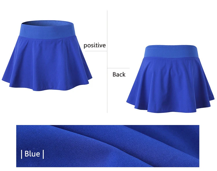 2020 Sports Tennis Skorts Fitness Short Skirt Badminton breathable Quick drying Women Sport Anti Exposure Tennis Skirt