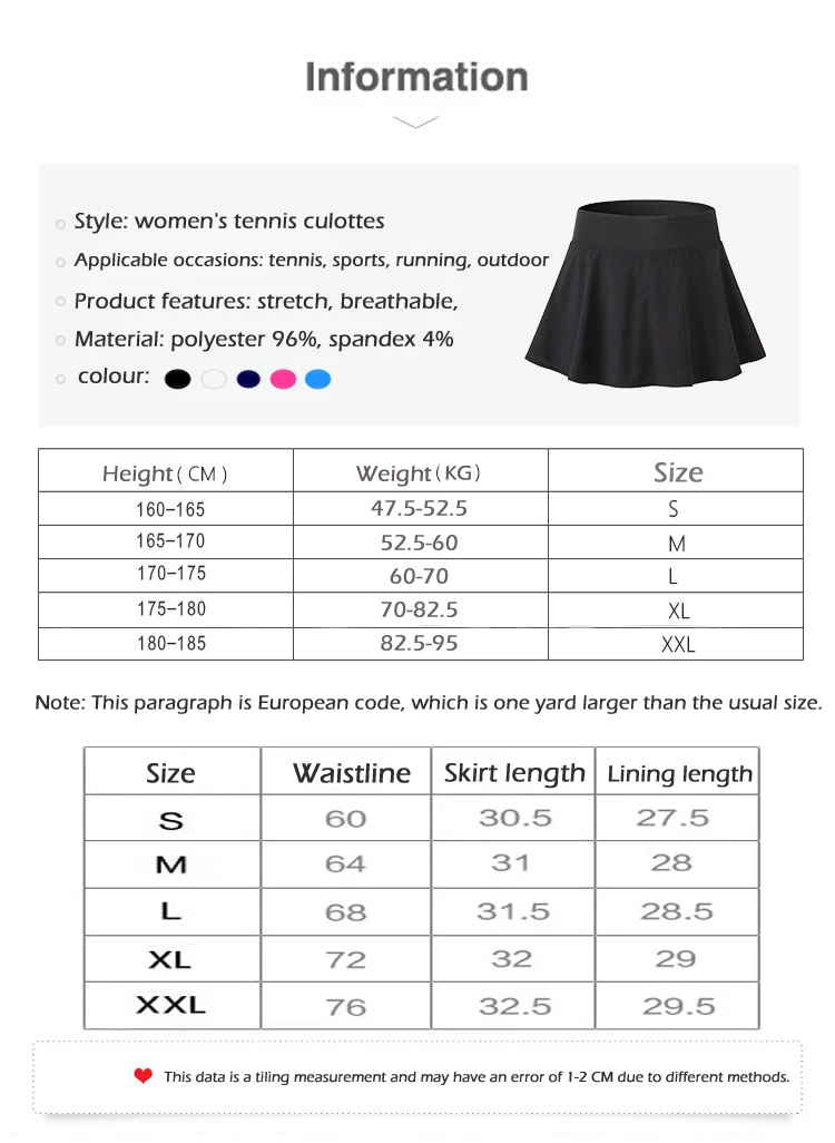 2020 Sports Tennis Skorts Fitness Short Skirt Badminton breathable Quick drying Women Sport Anti Exposure Tennis Skirt