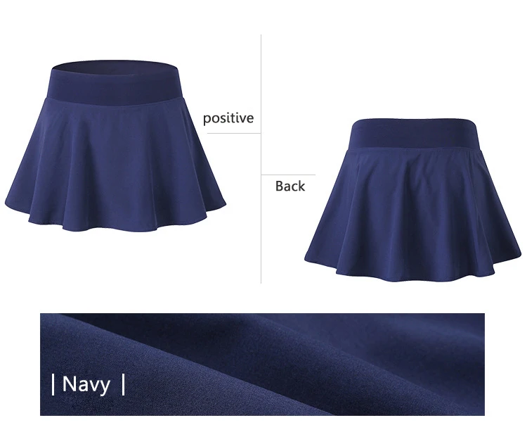 2020 Sports Tennis Skorts Fitness Short Skirt Badminton breathable Quick drying Women Sport Anti Exposure Tennis Skirt