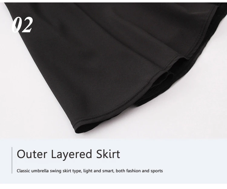 2020 Sports Tennis Skorts Fitness Short Skirt Badminton breathable Quick drying Women Sport Anti Exposure Tennis Skirt