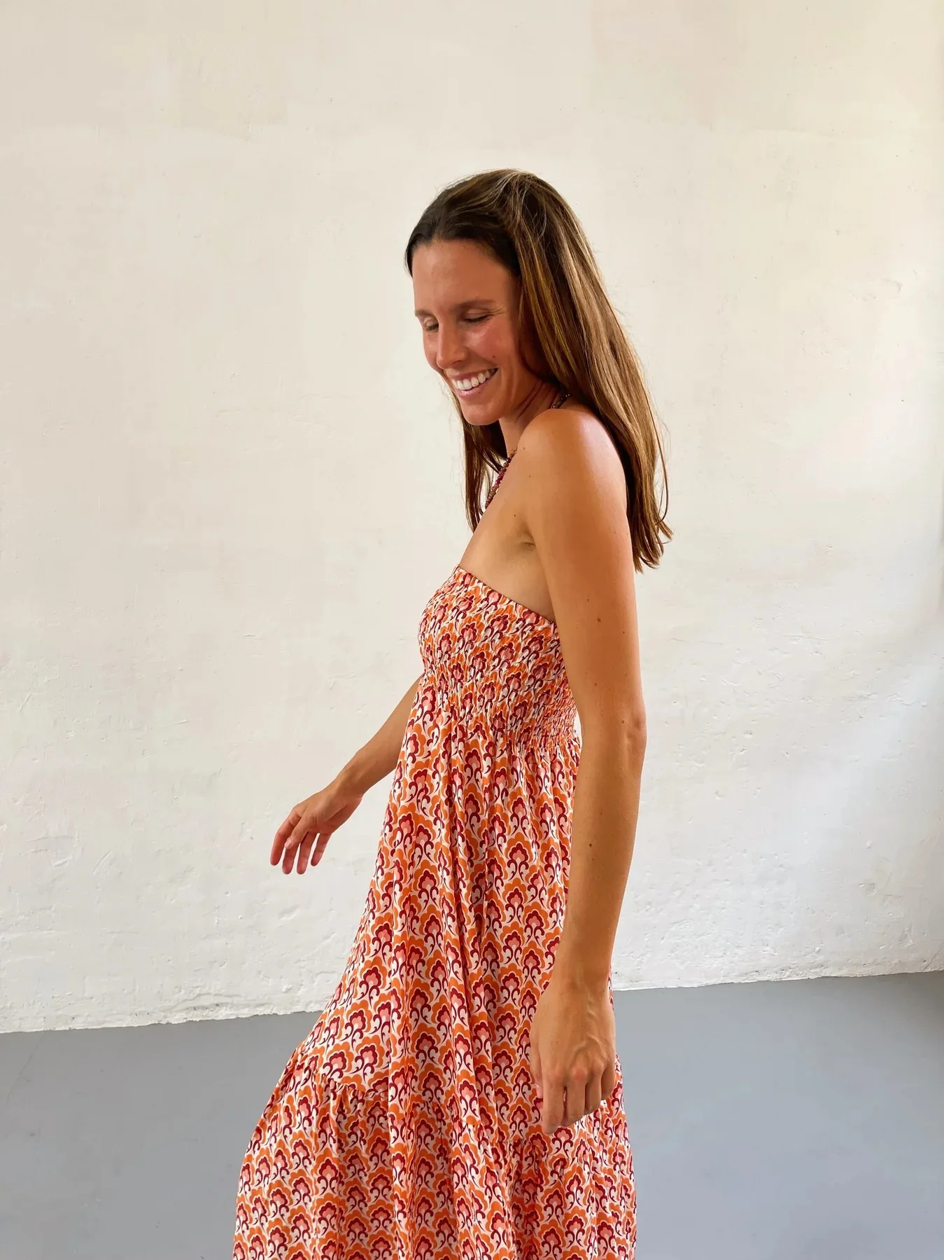 Women's Casual Boho Skirts New Spring Summer Fashion Vintage Loose Elastic Waist Floral Print Ethenic Style Beach Maxi Skirt