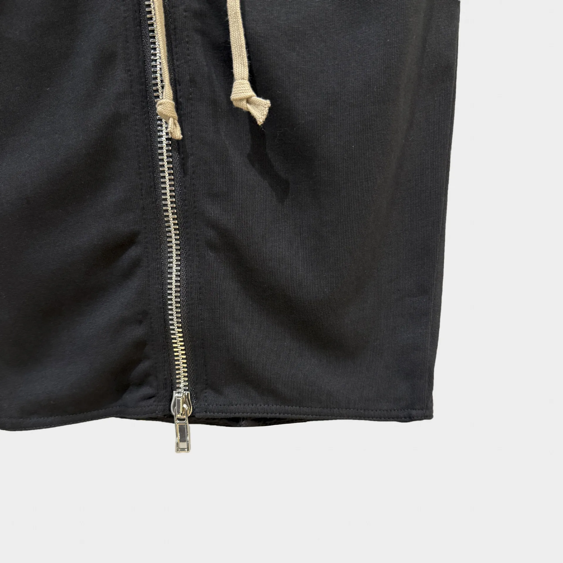 High Street RO Skirt Women's Zipper Double Opening High Waist Drawstring High Elasticity Slimming Effect Fashionable Slim Skirts